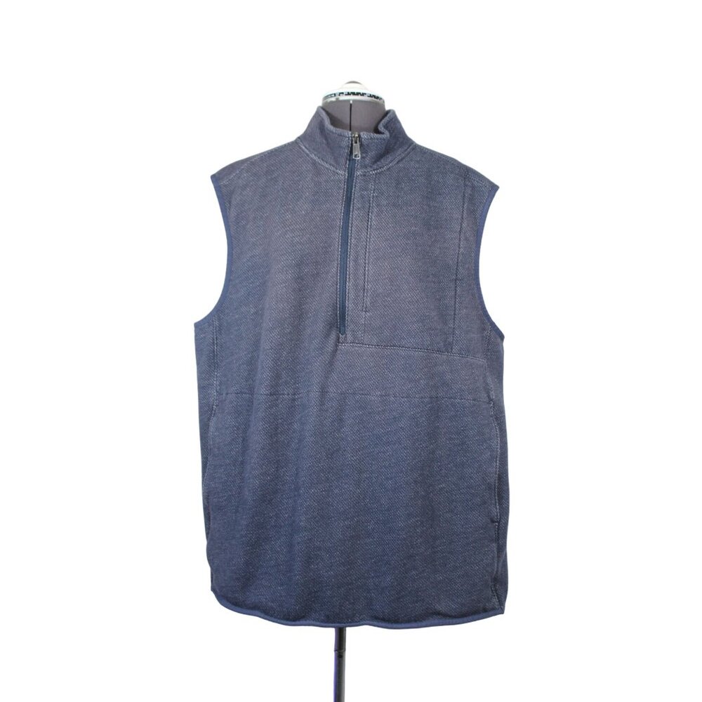 Duluth Trading Co. men's 1/2 zip mock neck French‎ terry pullover vest